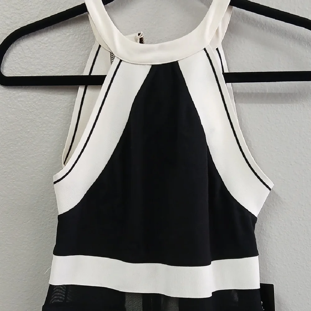 Express Black and White Mini Dress - Picture 2 of 6